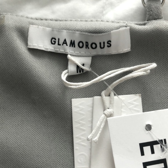 Glamorous Grey Suede Bustier Top - Picture 4 of 6